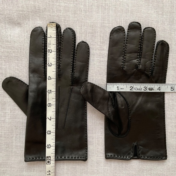 Coach Black Soft Leather Silk Lining Men’s Gloves Size L Made in Italy NEW - Picture 6 of 10